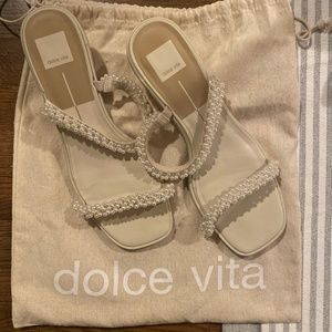 Dolce vita river pearl heels vanilla pearls